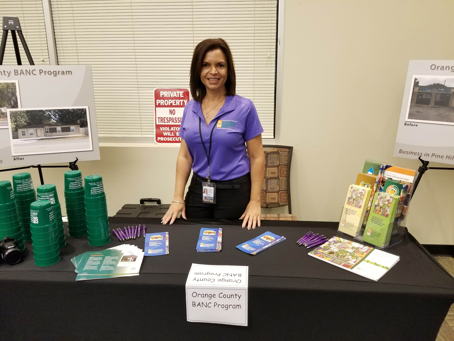 Marthaly representing the Orange County BANC Program at a community outreach event